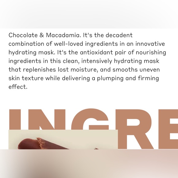 Volition Chocolate Macadamia Hydrating Mask Full Size 2 fl. oz. NIB - Picture 5 of 11